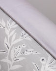 Pure Gümüş Gri Çiçekli %100 Pamuk Perkal Nevresim Takımı