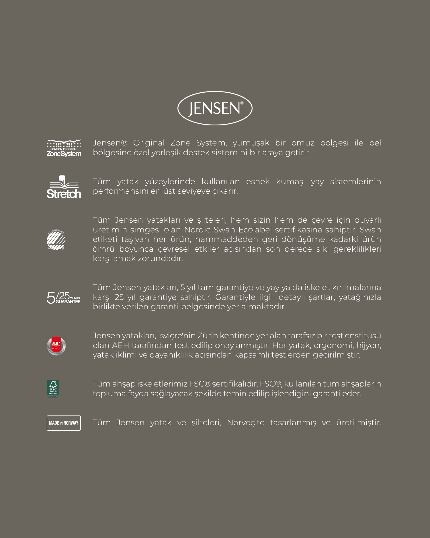 jensen first yatak bej renk 180x200