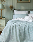 oslo duck egg chevron duvet cover set