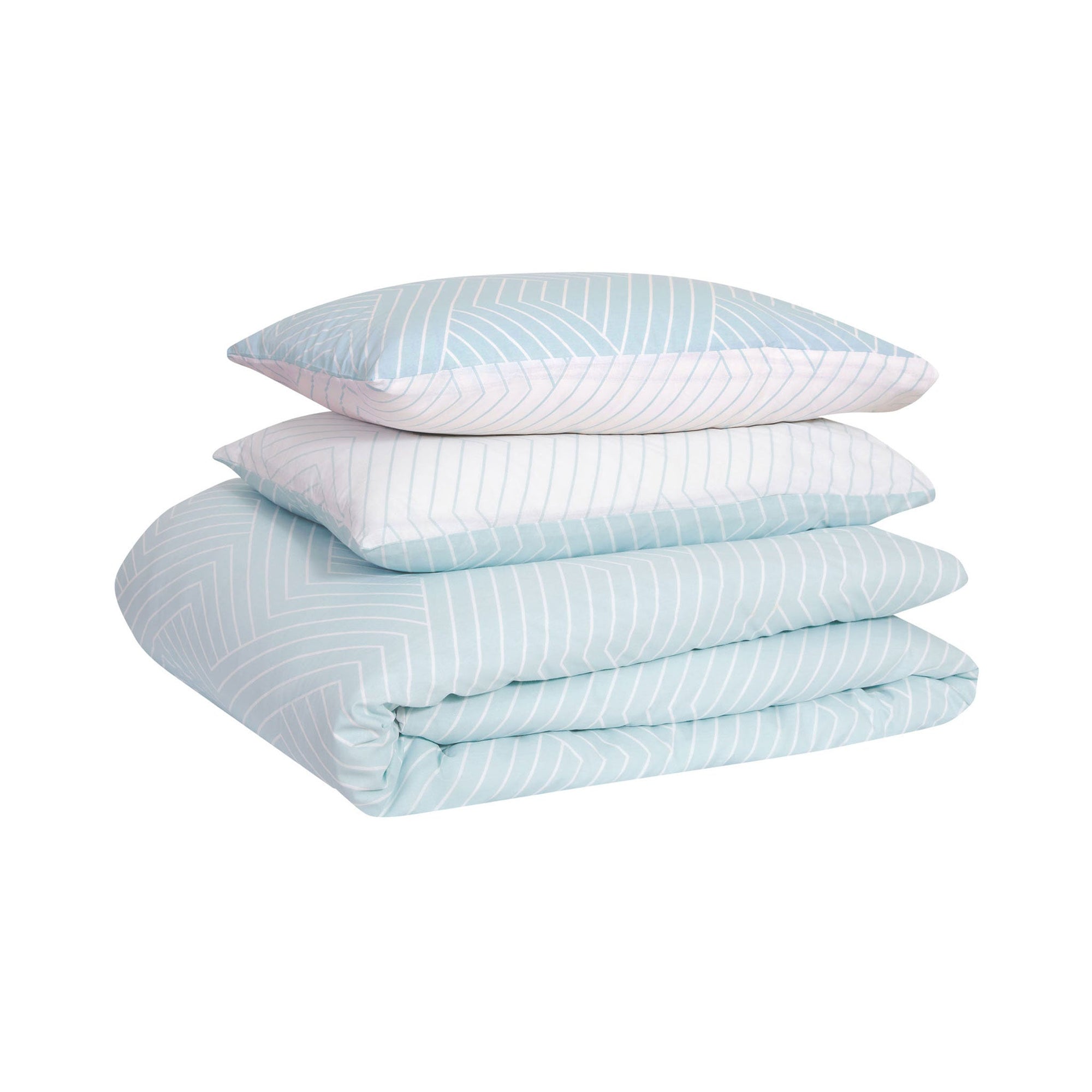 oslo duck egg chevron duvet cover set