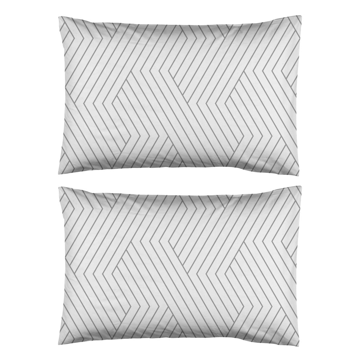 oslo gri chevron yastik kilifi standart 50x70