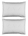 oslo gri chevron yastik kilifi standart 50x70