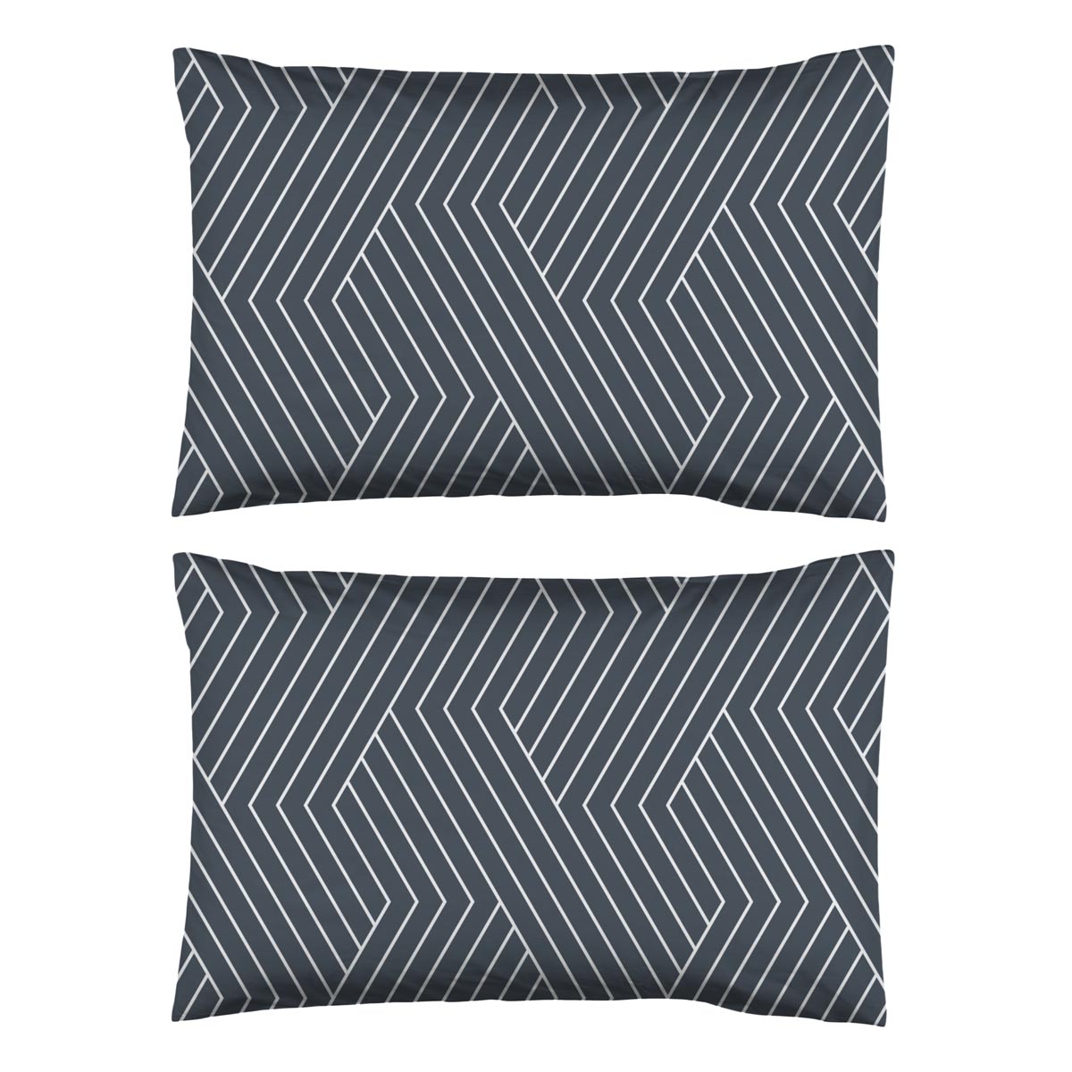 oslo koyu lacivert chevron yastik kilifi standart 50x70