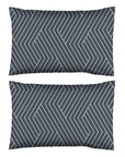 oslo koyu lacivert chevron yastik kilifi standart 50x70
