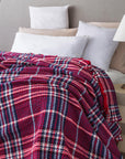 geri-donusturulmus-kirmizi-renk-ekose-tartan-desenli-waffle-dokulu-eco-throw-battaniye