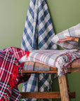 geri-donusturulmus-kiremit-rengi-ekose-tartan-desenli-waffle-dokulu-eco-throw-battaniye