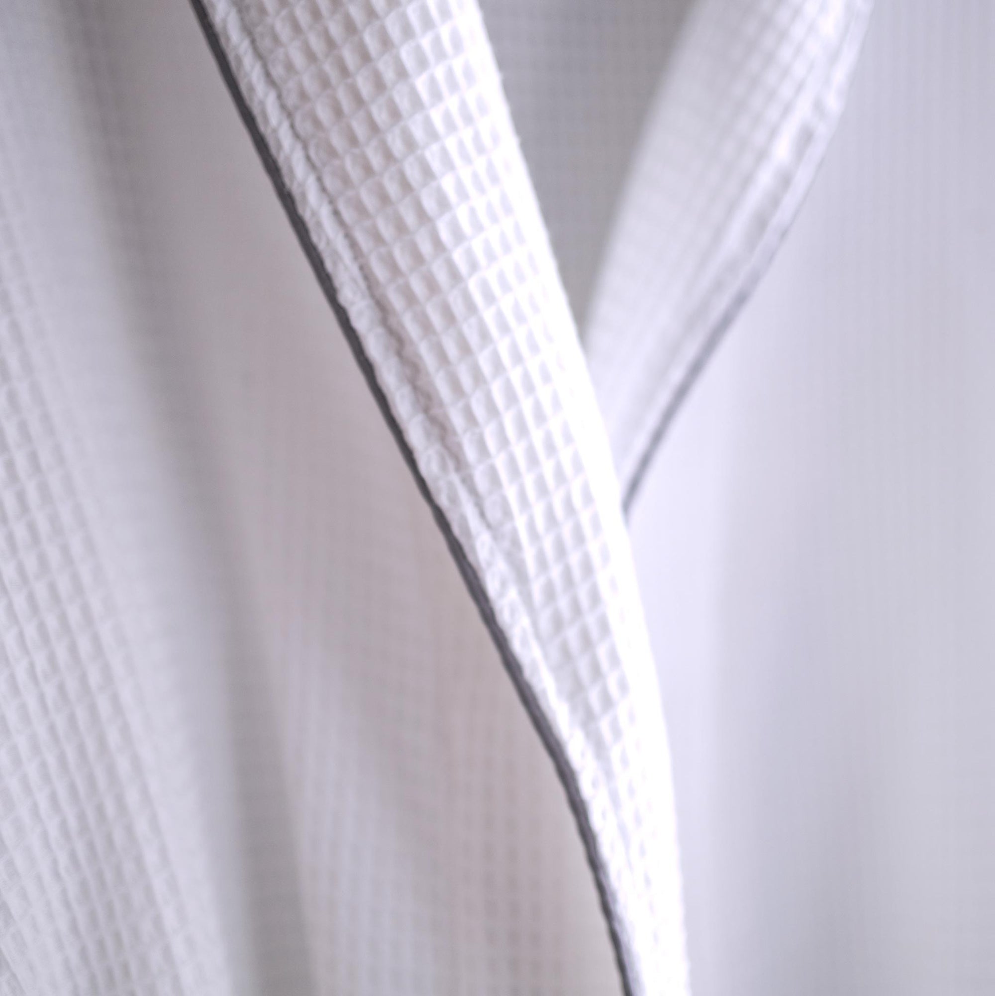 beyaz waffle pike bornoz unisex kimono spa banyo bornozu