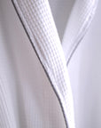 beyaz waffle pike bornoz unisex kimono spa banyo bornozu